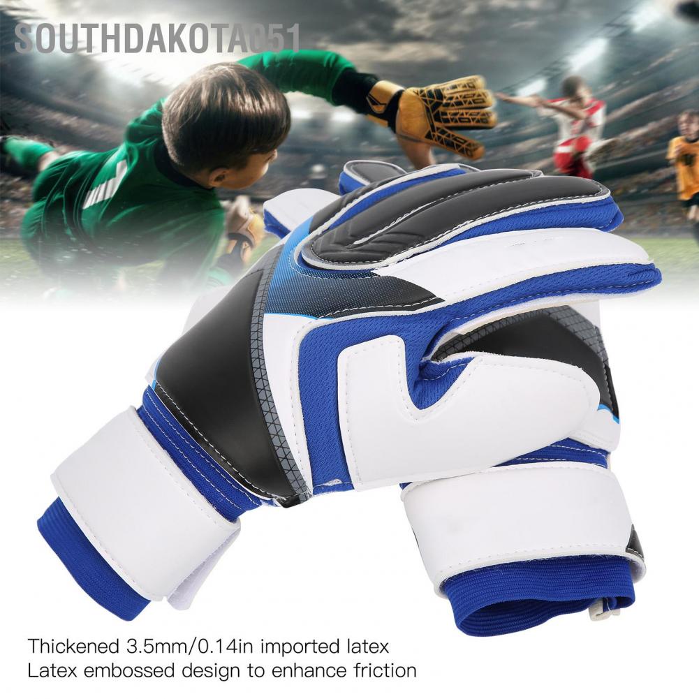 [Hàng HOT] Găng Tay Thủ Môn - Găng Tay Bắt Bóng Bóng đá Chống trượt Bảo vệ Cổ tay Xanh lam【Southdakota051】