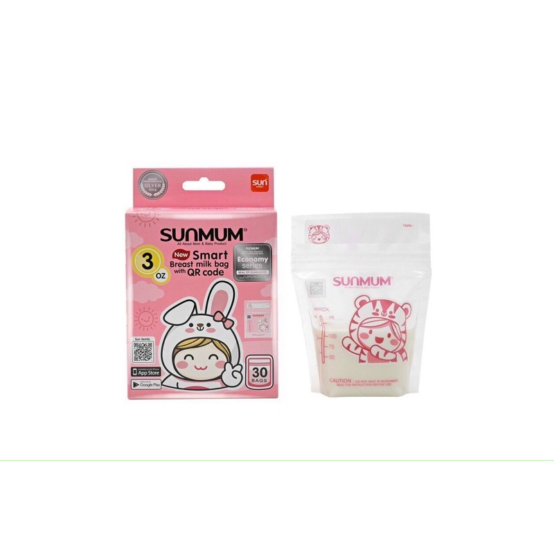 Túi trữ sữa Sunmum Thái Lan 100ml và 250ml