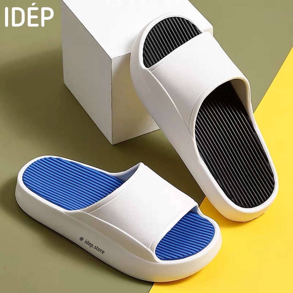 Dép bánh mì nam nữ quai ngang gân tăm Unisex đế dày cao 3cm siêu nhẹ hot trend 𝐢𝐃É𝐏 𝐃𝐋𝟐𝟏𝟔