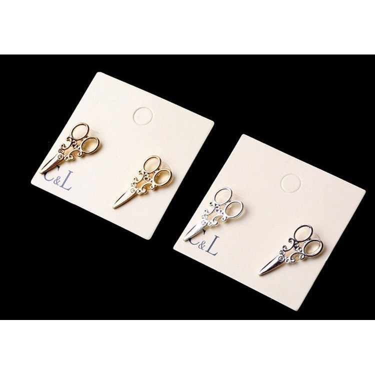 Cặp bông tai kiểu hợp kim hình kéo đầy độc đáo