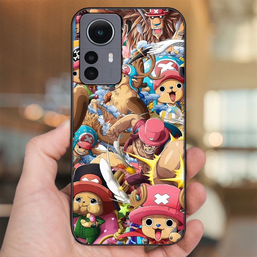 Ốp lưng Xiaomi 12 viền đen in hình Chopper One Piece Đảo Hải Tặc