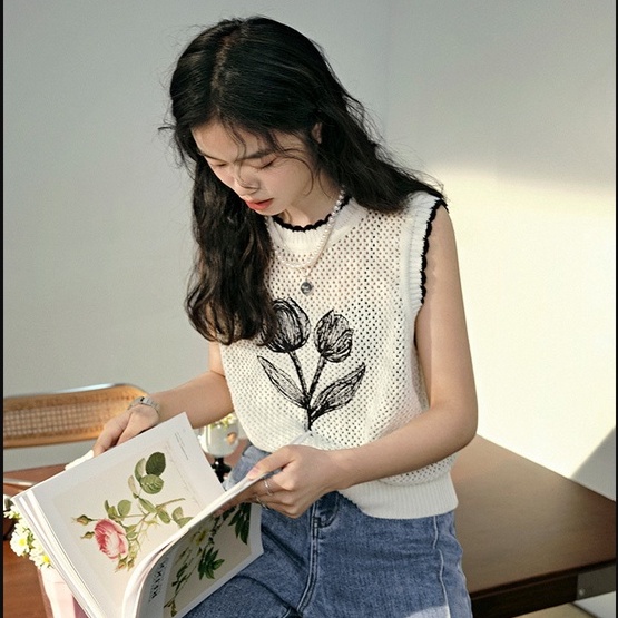 Áo Dệt Kim Sát Nách Thời Trang Trẻ Trung Cá Tính