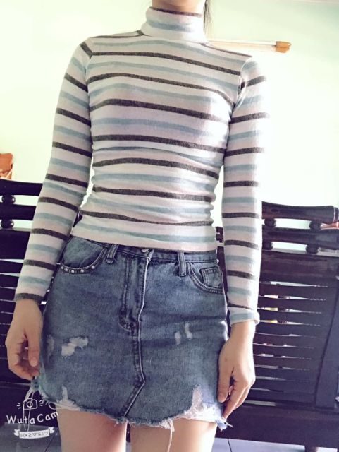Combo 3 áo thun body cổ lọ tay dài siêu rẻ