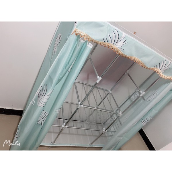 tủ đựng quần áo vải loại 1,3 buồng đựng quần áo khung thép siêu bền 1m3