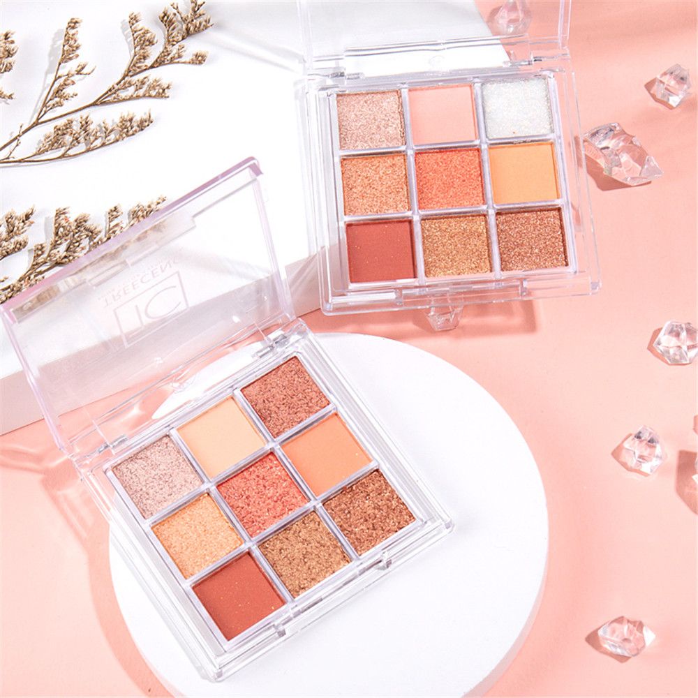 [Hàng mới về] Bảng phấn mắt màu lì và ánh ngọc trai kết hợp trang điểm chống thấm nước lâu trôi hợp thời trang