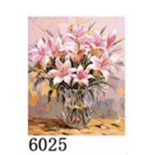 Tranh tô màu số hoá hoa ly hồng 6025