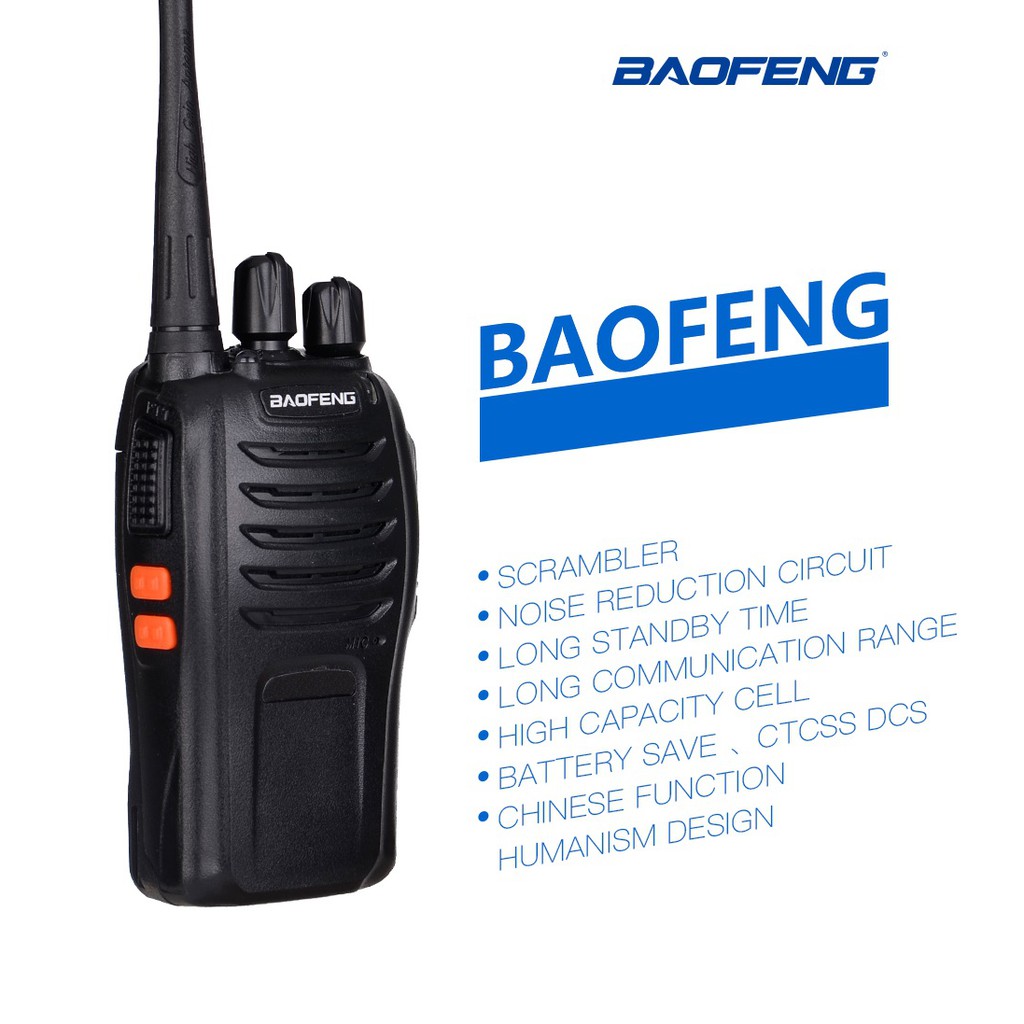 Bộ 4 Bộ đàm Baofeng BF888S + 4 Tai Nghe Chuyên Dụng BF-888S