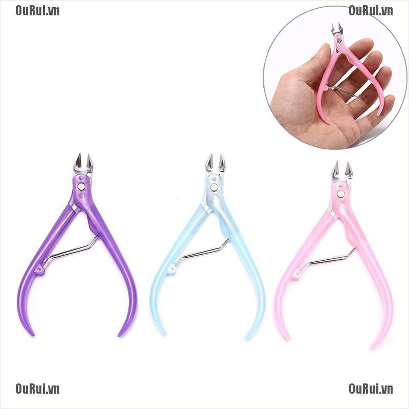 (Hàng Mới Về) Kềm Cắt Móng Tay Bằng Thép Không Gỉ Với Nhựa