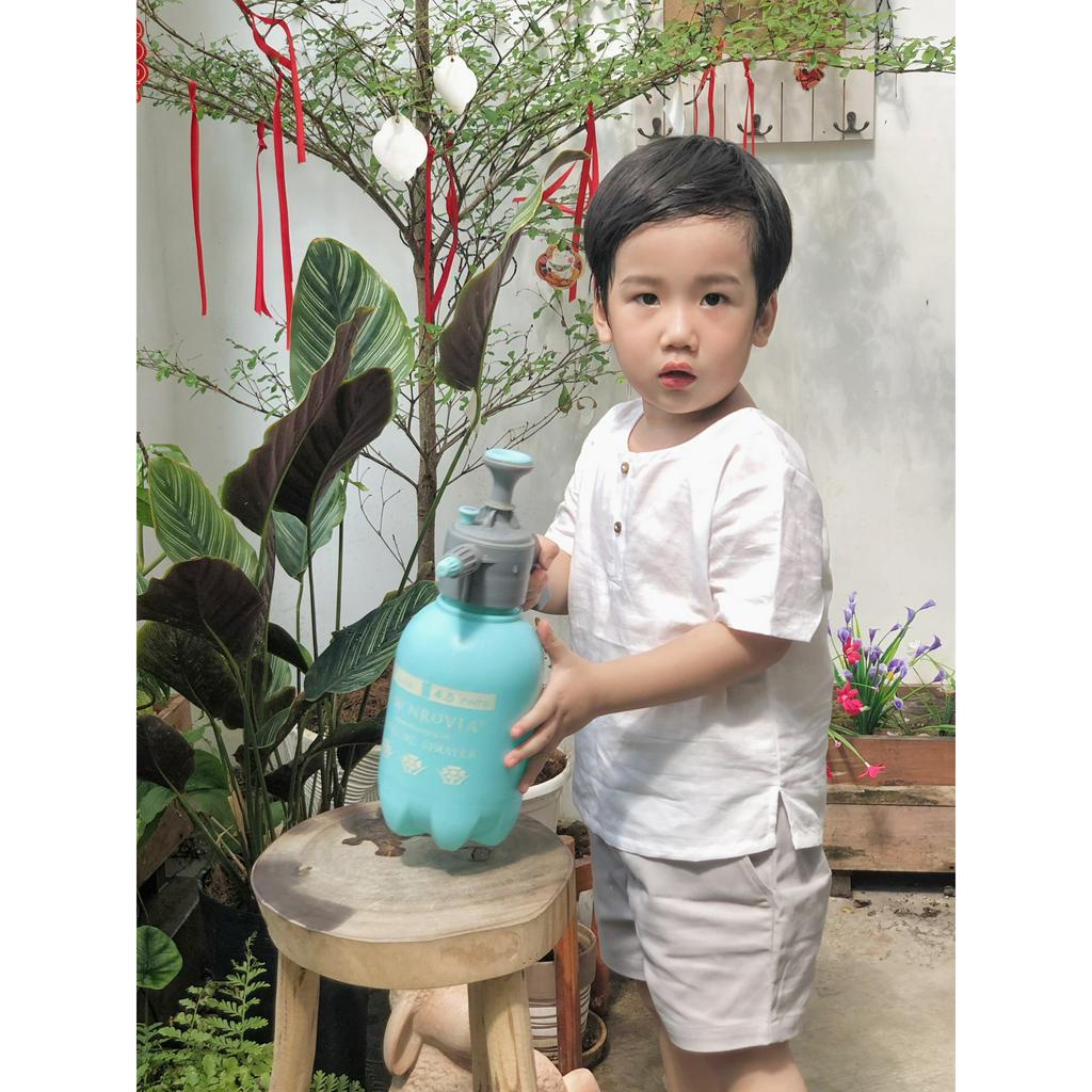 Áo Sơ Mi Bé Trai Cổ Trụ Tay Ngắn Chất Liệu Linen Cao Cấp - DANIEL SHIRT - TOL007 - SAOLA KIDS CLOTHING