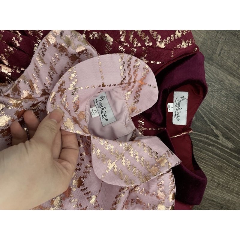 V37 - Váy kẻ lấp lánh cổ sen pippa ( form nhỏ hơn nửa size)