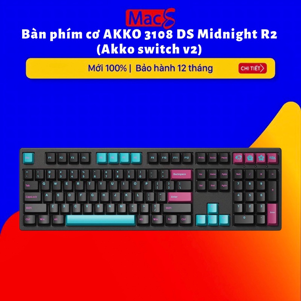 Bàn phím cơ AKKO 3108 DS Midnight R2 (Akko swich v2)