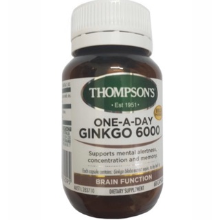 Hoạt huyết dưỡng não Thompson’s Ginkgo Biloba 6000mg 60 viên tăng tuần hoàn não Úc