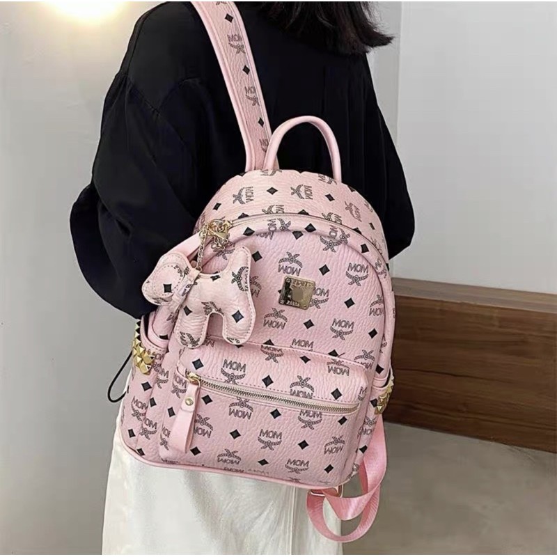 Balo MCM kèm móc khoá hàng đẹp(bao giá shopee)👻