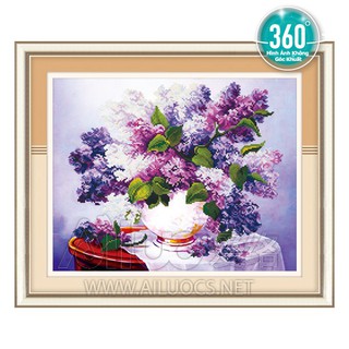 Tranh đính đá Bình Hoa Tím 71509