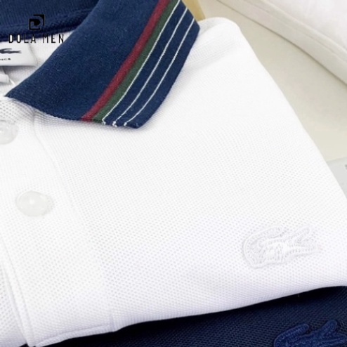 Áo Thun Polo LACOSTE LINE VIỀN CỔ Nam - Full Pack, tem, tag, code