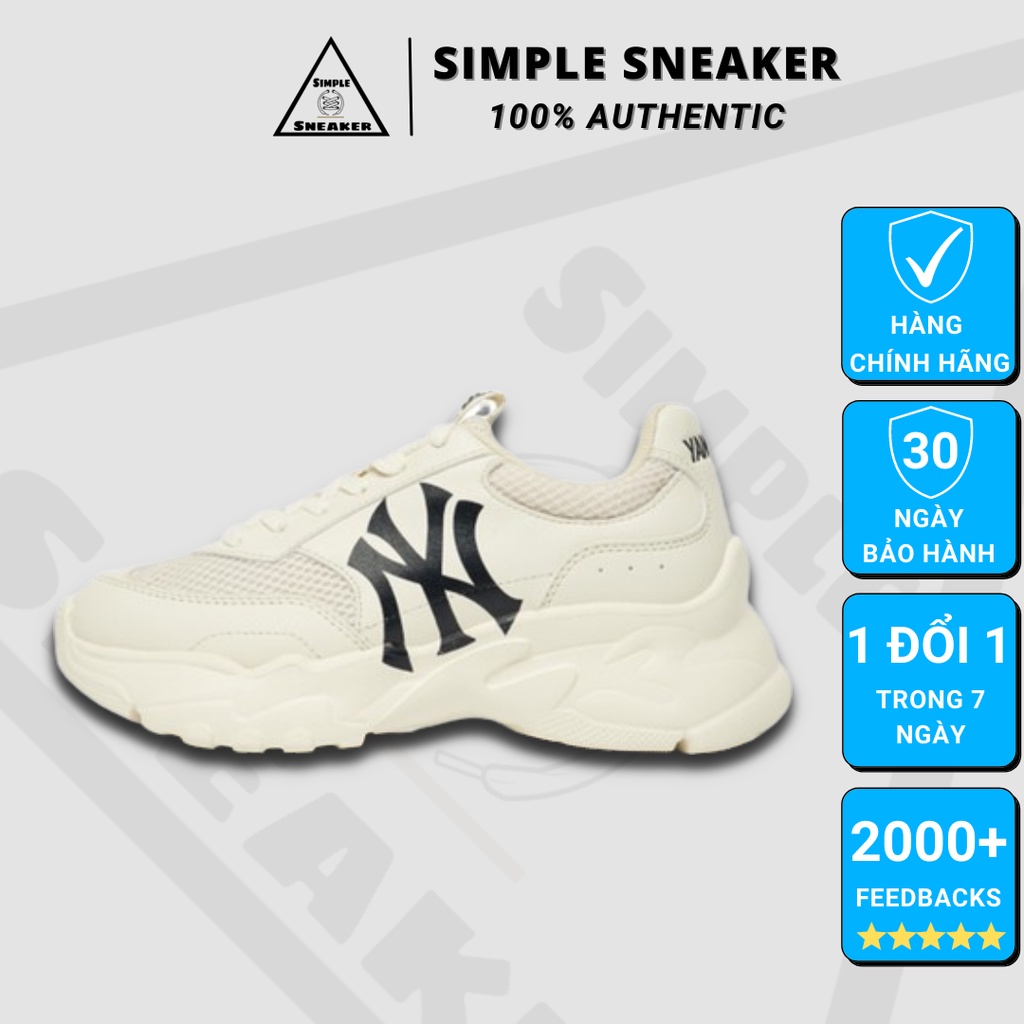 Giày MLB Bigball Chunky Mesh NY CHÍNH HÃNG Giày Đế Cao 6cm MLB Chunky Mesh New York Yankees - Simple Sneaker