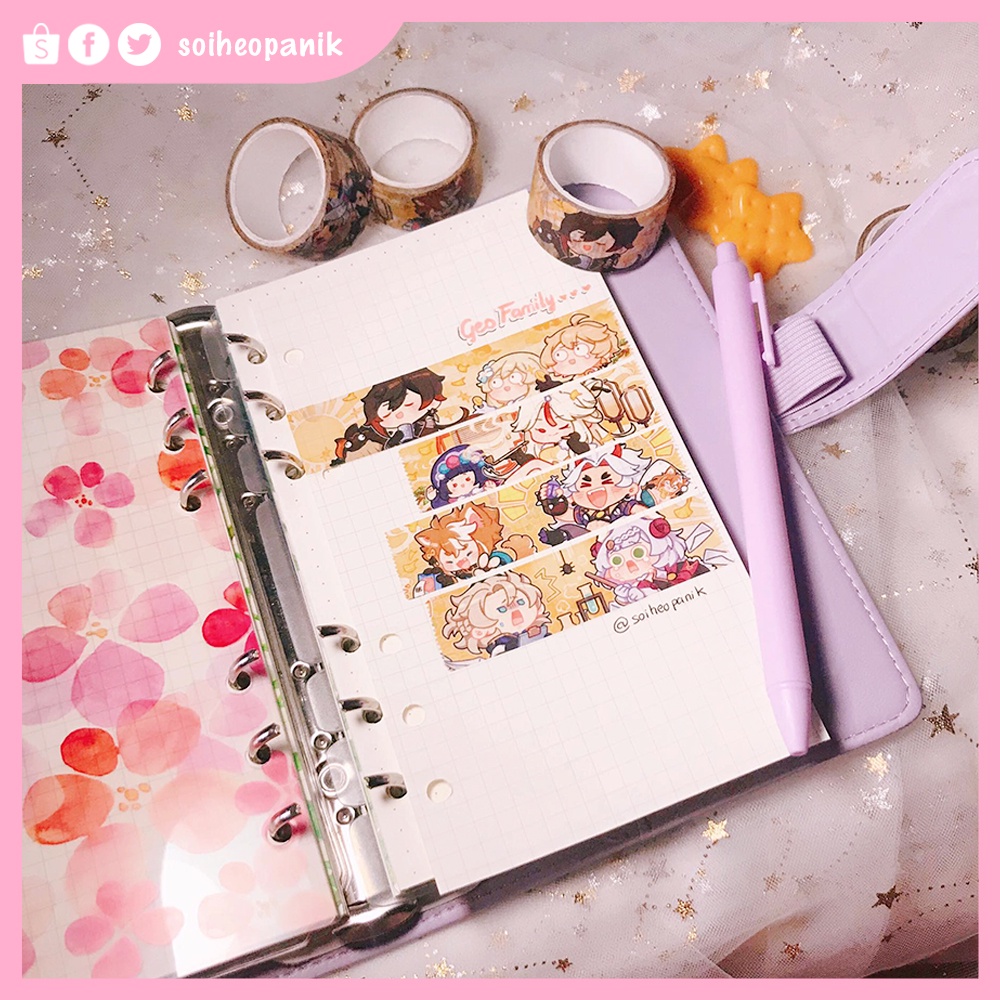 Washi Tape/ Băng keo dán Genshin Impact