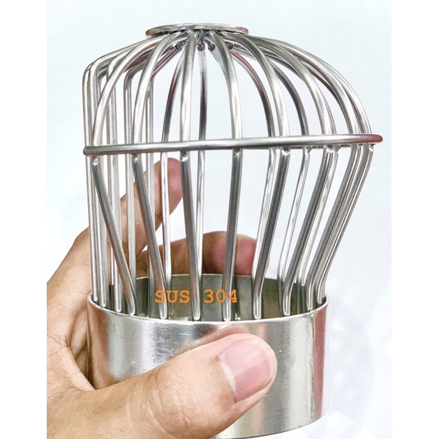 Quả cầu chắn rác thoát ngang inox 304 phi 90 sân thượng, ban công, sàn nhà