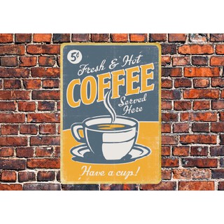 Tranh Thiếc ~A4 "Quán Coffee,Cafe" V5