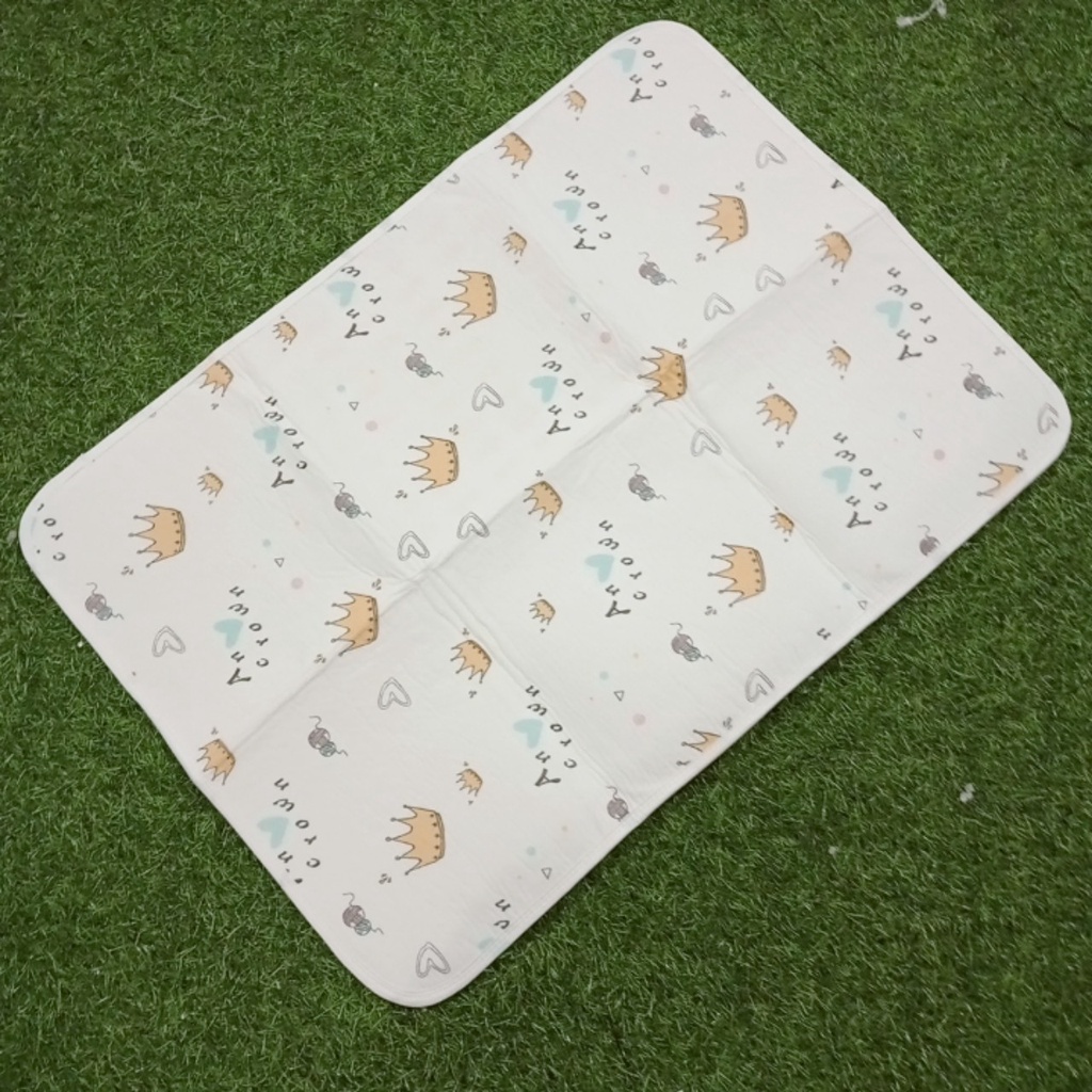 (B38-Hàng Cao Cấp Loại 1) Lót Sợi Tre, Miếng Lót Thay Bỉm Chống Thấm 6 Lớp Organic Cho Bé KT 50*70cm