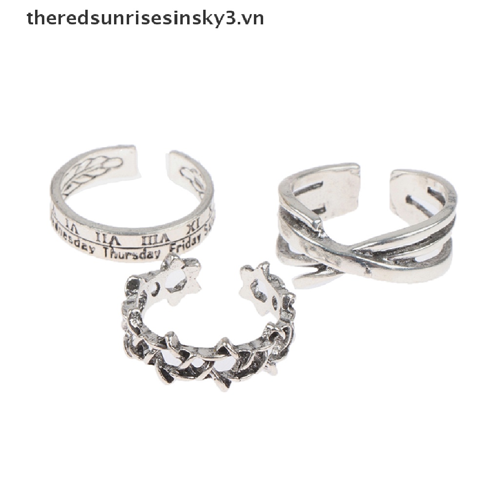 Set 3 Nhẫn Hở Có Thể Điều Chỉnh Kích Cỡ