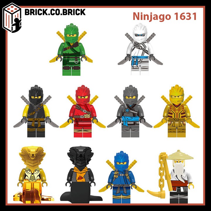1631 - Combo 10 nhân vật Ninjago the phantom - Đồ chơi lắp ráp Minifigure và Non lego- Mô hình Ninja The ICE EMPEROR