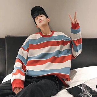 Áo sweater sọc mẫu mới cực xinh 💛❤️💙
