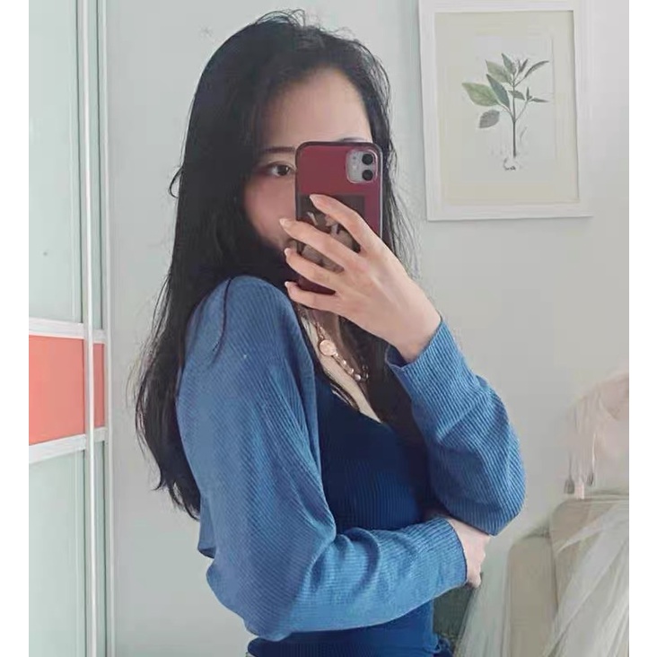 Áo khoác len Cardigan dáng lửng Mỏng Xuất Nhật basic phổ thông nhiều màu - tiemmaimeo1987 | BigBuy360 - bigbuy360.vn