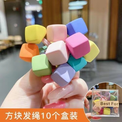 [Bộ 10] Dây Buộc Tóc Dây Cột Tóc Hàn Quốc Màu Kẹo Phụ Kiện Thời Trang Cho Bé AB072