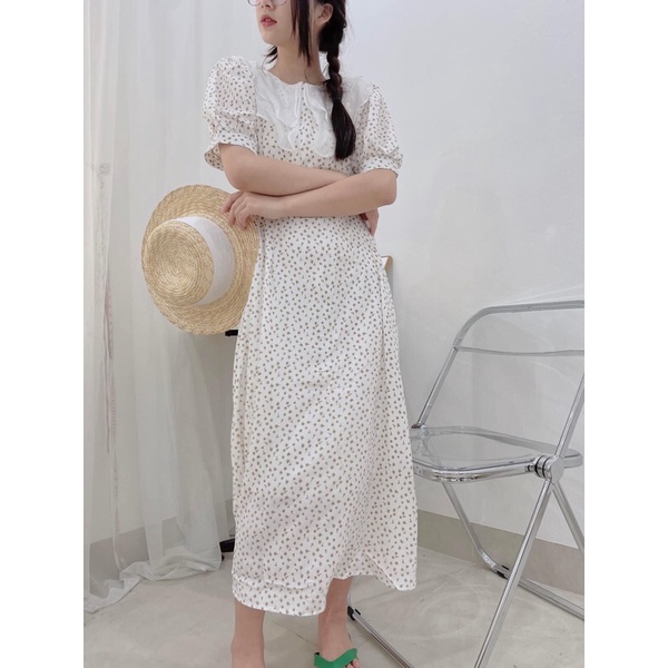 váy hoa nhí pha cổ 2636