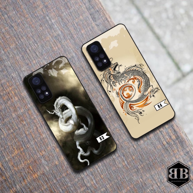 Ốp lưng kính cường lực Xiaomi Redmi Note 11 4G / Redmi Note 11S các mẫu rồng cho nam