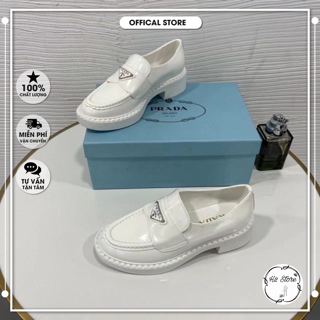 👠👟 Giày đế cao prada da bóng fullbox ⚡