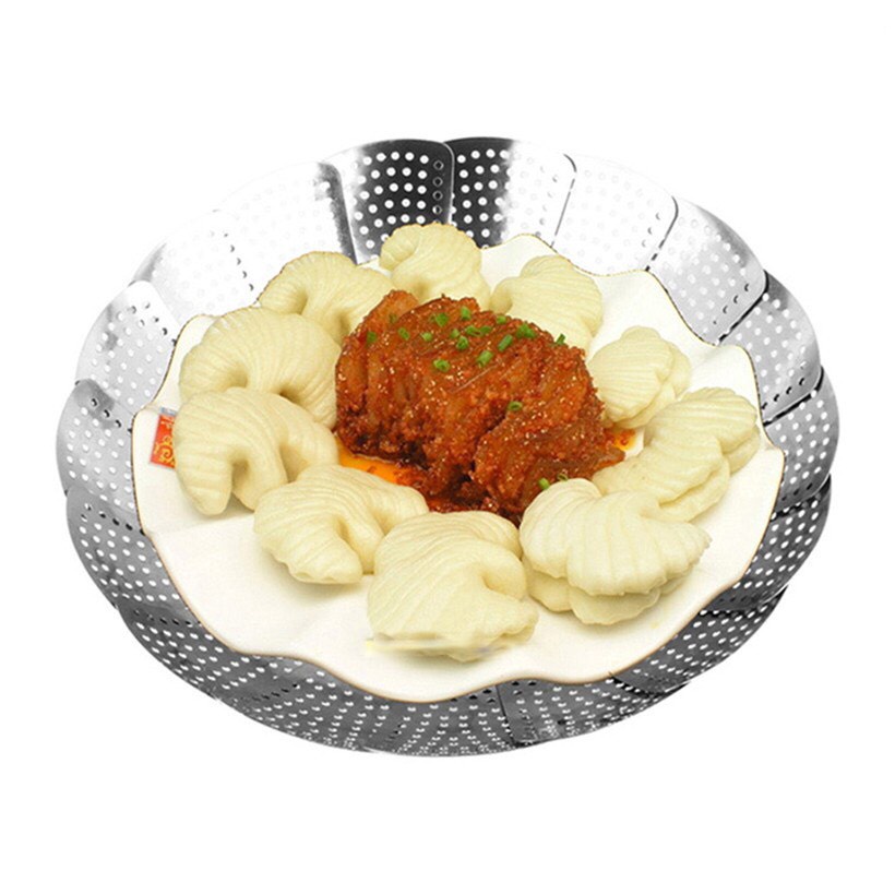 Khay hấp xòe chất liệu inox không gỉ tiện dụng cỡ to 26 cm