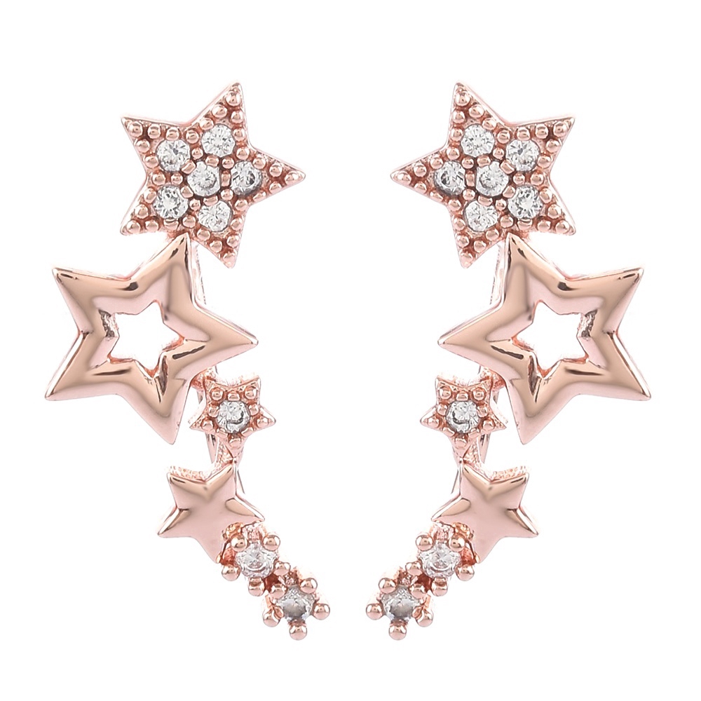 Khuyên tai bằng hợp kim hình ngôi sao đính đá xinh xắn cho phái nữ