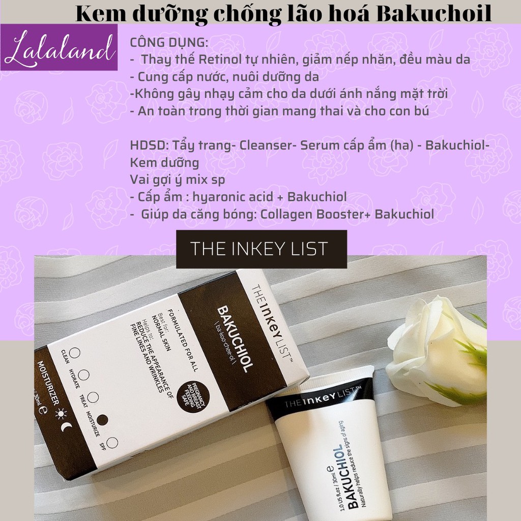 Kem dưỡng The Inkey List Bakuchiol 30ml