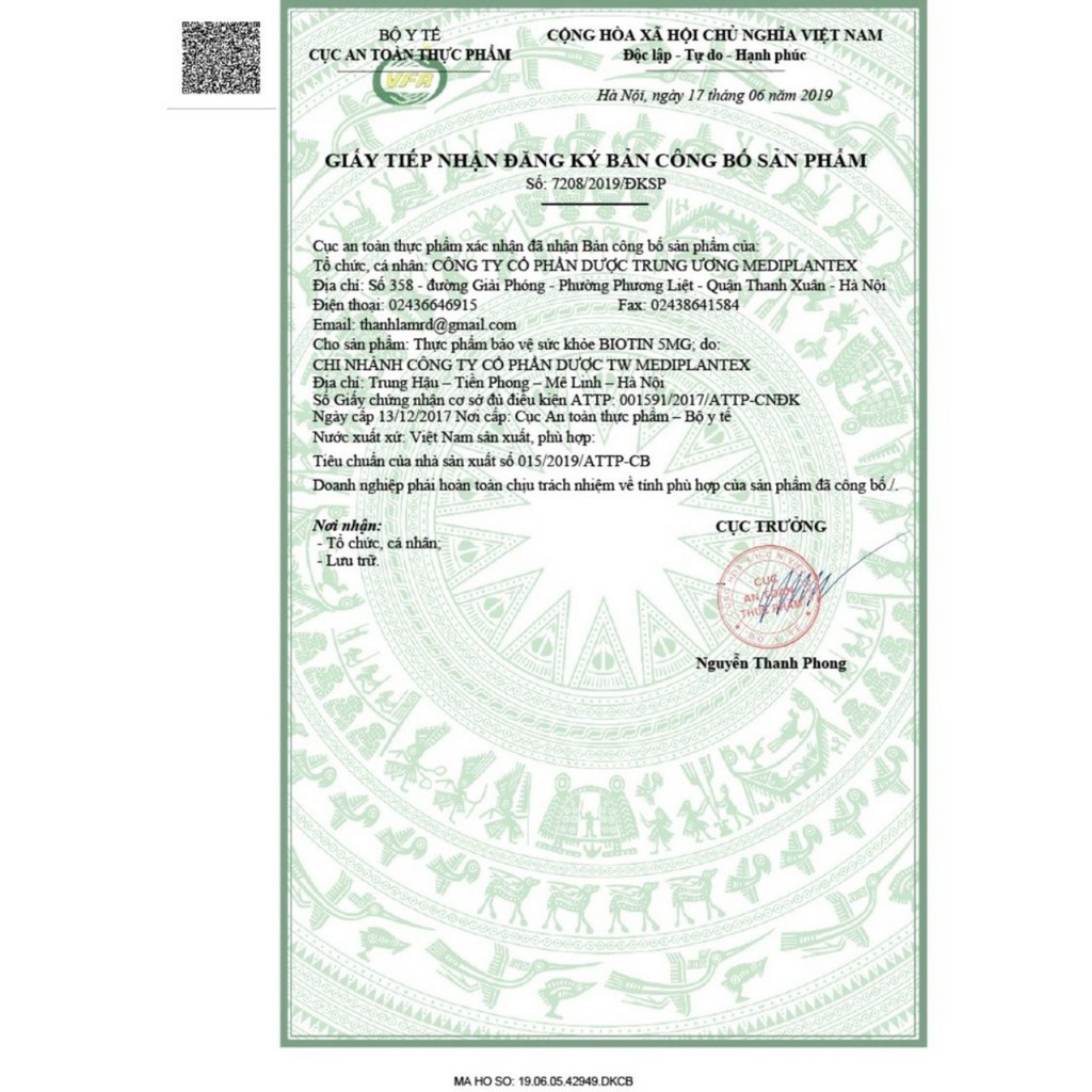 Viên uống BIOTIN 5MG - VITAMIN H hộp 20 viên cho tóc,móng khỏe