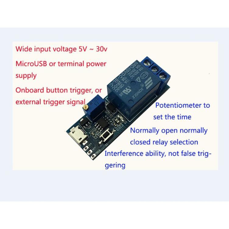 Mạch Kích Tạo Trễ Đóng Ngắt Relay 0-24 Giây, Mạch Trễ XY018