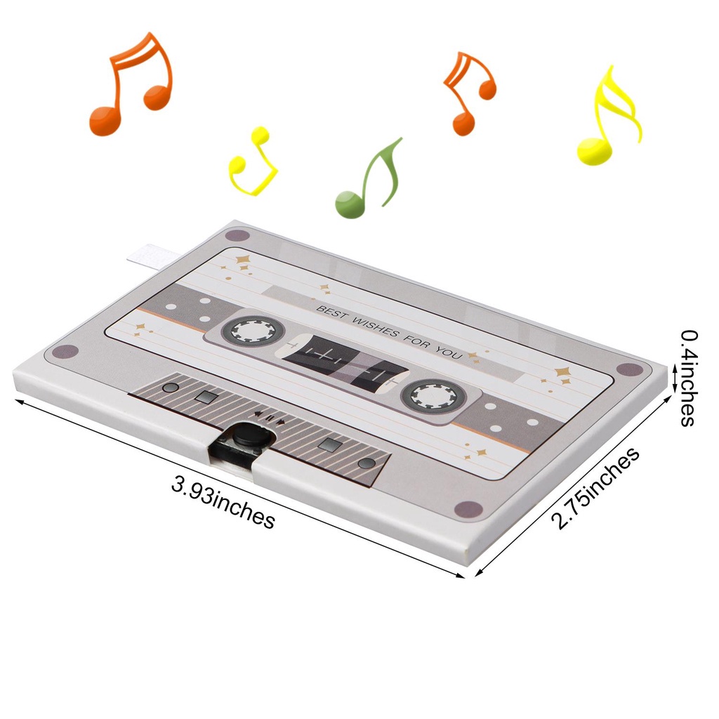 Thẻ có thể thu âm giọng nói DIY kiểu dáng băng cassette để chúc mừng sinh nhật