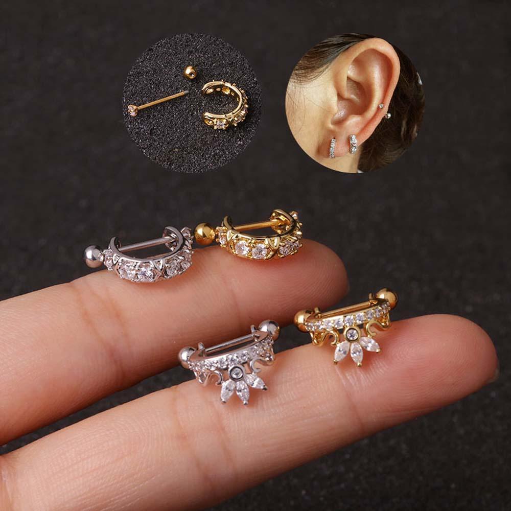 Qqmall Khuyên Tai Dạng Nụ Chữ U Dự Tiệc|Khuyên Tai Lủng Lẳng Cho Nữ