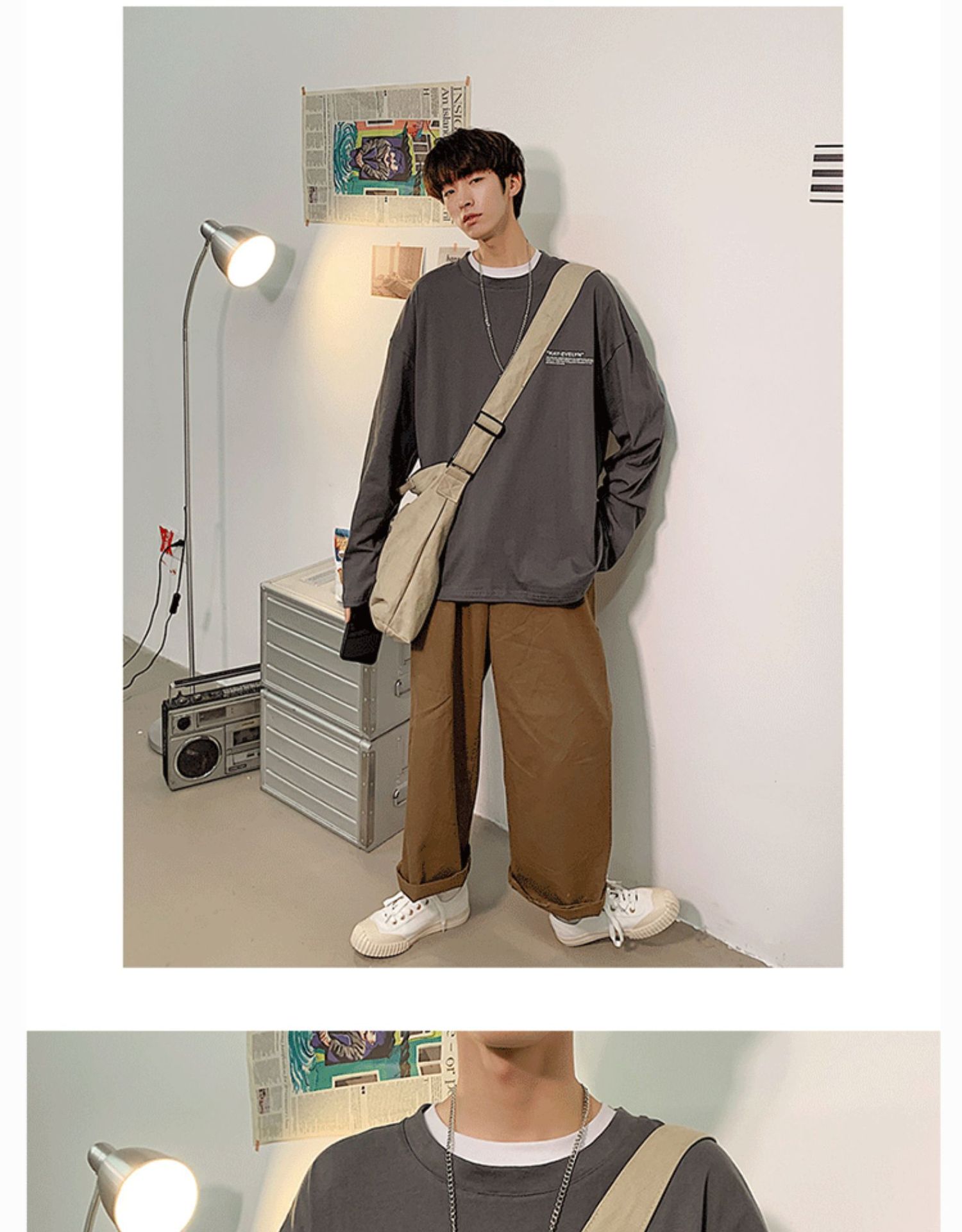 Áo Thun Thời Trang Tay Dài In Chữ Cá Tính Cho Nam | BigBuy360 - bigbuy360.vn