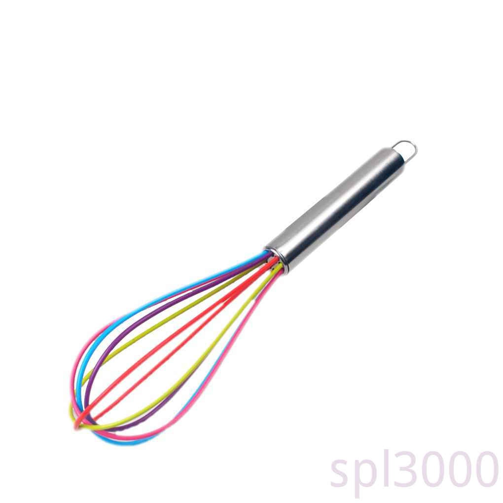 Dụng Cụ Đánh Trứng Bằng Thép Không Gỉ Với Tay Cầm Bằng Silicon