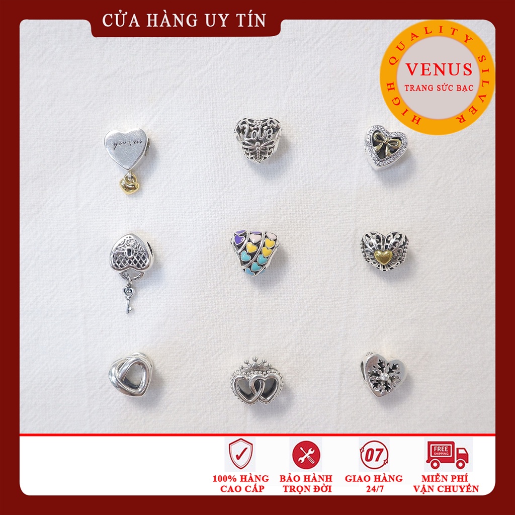 Bộ sưu tập charm hình trái tim- Mã sản phẩm VENUSTTD