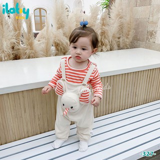 Bộ yếm voi, tăm nhung siêu kute cho bé gái