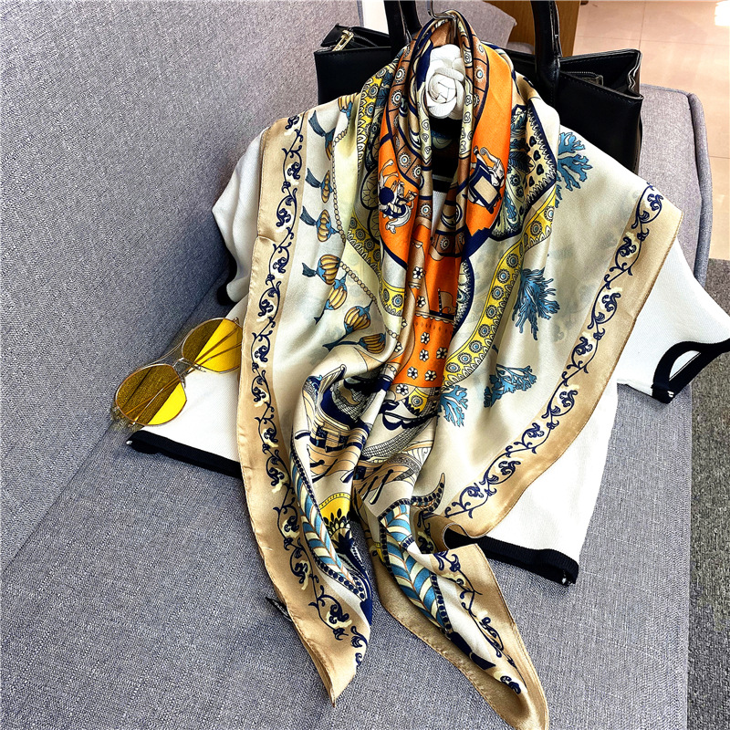 Khăn Choàng Vuông 90x90cm Thời Trang Hàn Quốc Cho Nữ