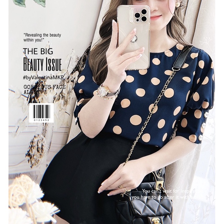 Áo G459 bigsize đủ size chấm bi chất liệu mát dễ mặc thời trang thiết kế không đụng hàng - GEM Fashion