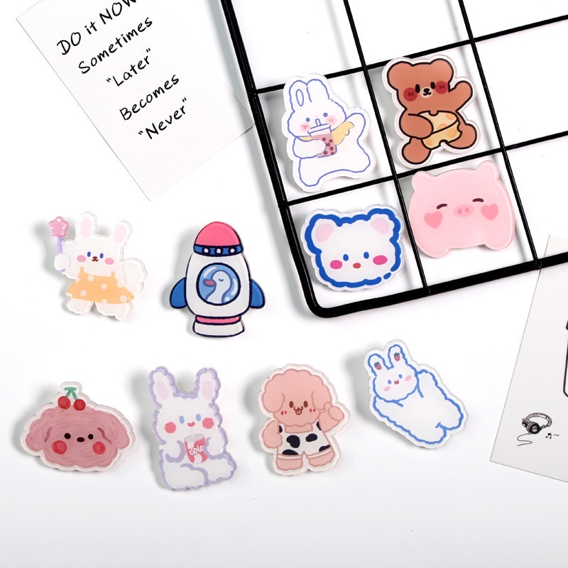 Huy Hiệu Cài Áo Hình Thỏ Hoạt Hình Dễ Thương