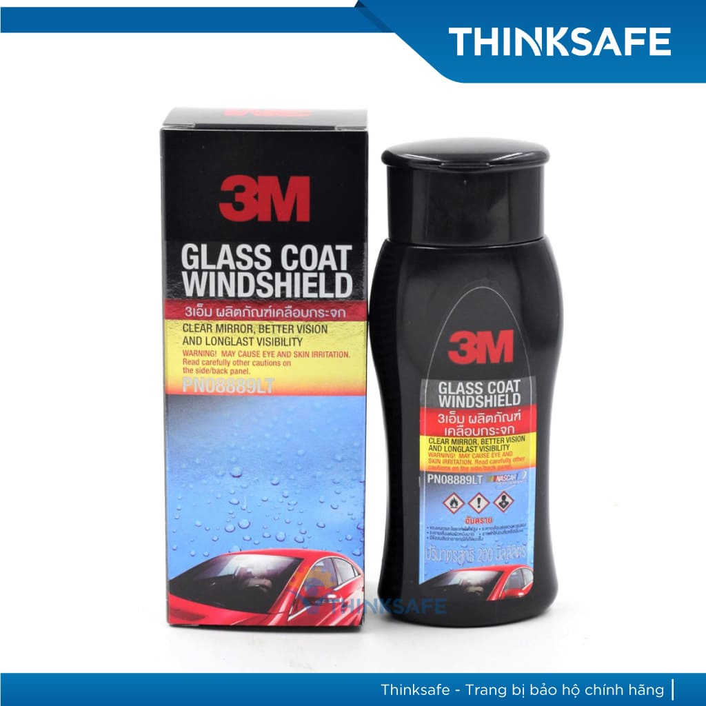 Dung dịch chống bám nước trên kính xe 3M 08889LT Glass Coat windshield (200ml) - THINKSAFE