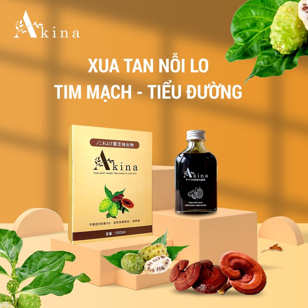 Tinh chất Nano Trái Nhàu & Linh Chi Akina  - Tự nhiên nguyên chất - Thần dược bách bệnh