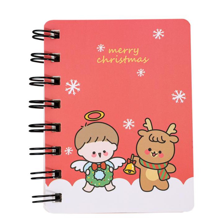 Sổ lò xo mini hình giáng sinh Xmas cực cute - quà tặng học sinh ngày lễ ý nghĩa, giá rẻ