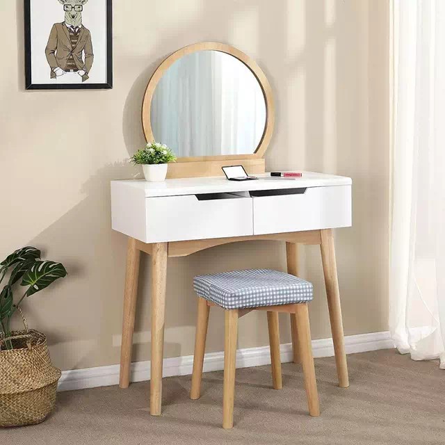 Bàn Trang Điểm Bắc Âu Gương Tròn PC3, hàng có sẵn | BigBuy360 - bigbuy360.vn